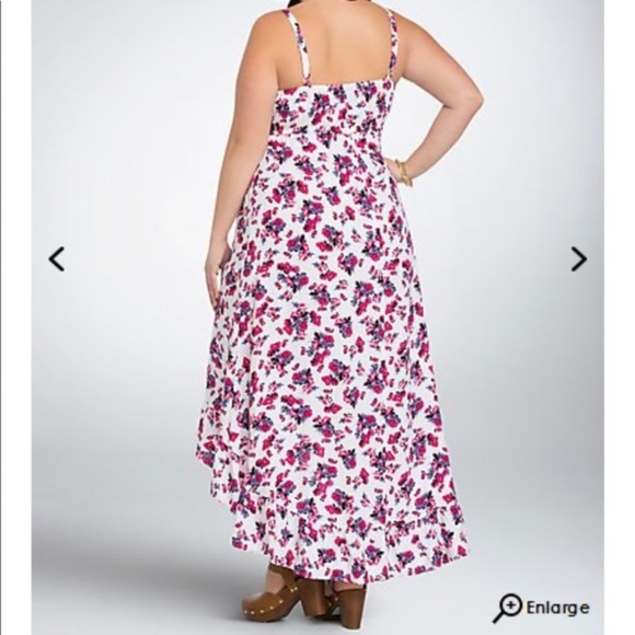 ❌❌SOLD❌❌Torrid Floral High-Low Dress - Picture 3 of 4